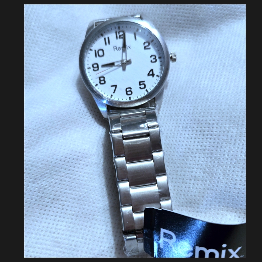 Remix Silver Watch with White Dial - Picture 2 of 5